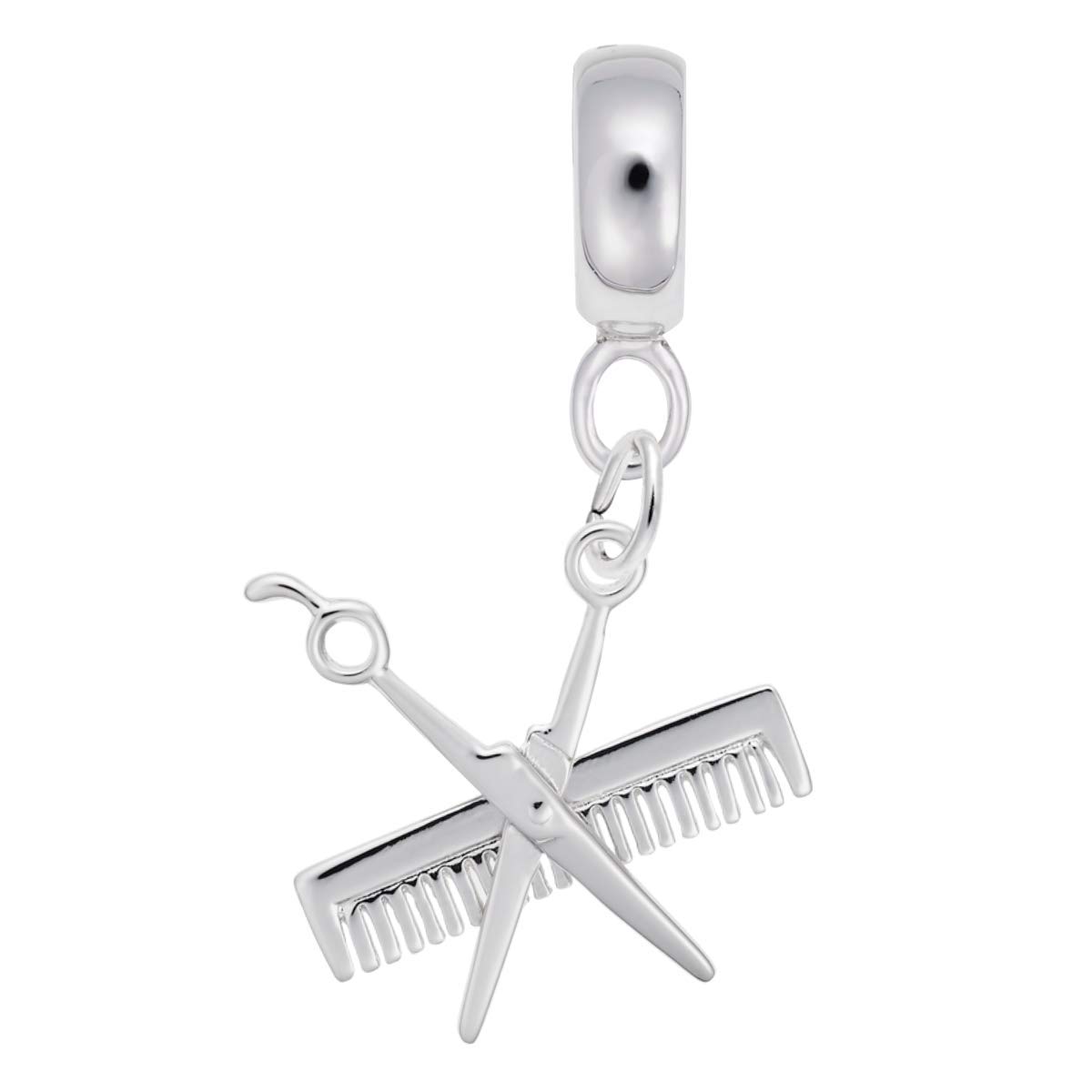 Comb and Scissors Charm Dangle Beads for DIY Bracelets - Perfect for Jewelry Making, Craft Projects & Friendship Gifts