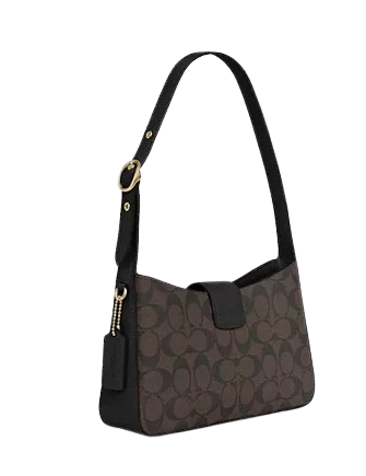 Coach Eliza Signature Canvas Shoulder Bag for Women - Stylish Crossbody Purse for Work, Travel & Everyday Use