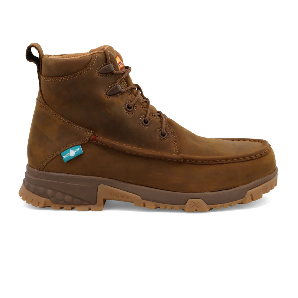 Men's 6-Inch Steel Toe Work Boots - Waterproof & Slip Resistant Safety Shoes for Construction, Landscaping & Outdoor Work