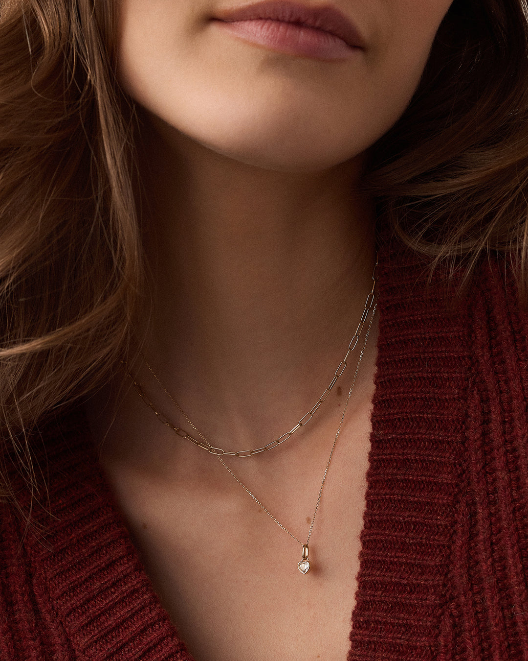 Lab Grown Diamond Heart Pendant Necklace for Women - 14K Gold Plated Elegant Jewelry Gift for Anniversary, Valentine's Day & Special Occasions