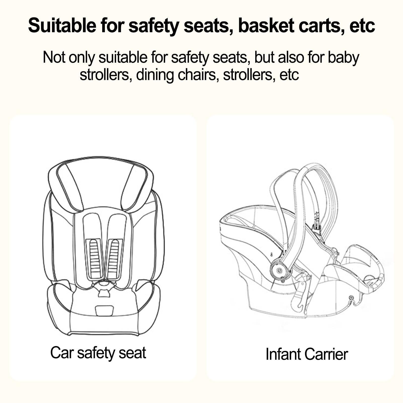 Soft Baby Car Seat Insert - Head & Body Support for Infants | Stroller Liner for Newborns | Perfect for Baby Showers, Travel & Daily Use