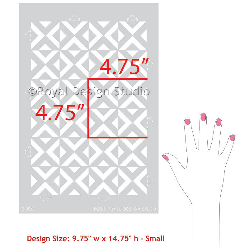 All The Angles Moroccan Wall Stencil Kit - DIY Home Decor Painting Template for Living Room, Bedroom & Nursery - Geometric Arabesque Design for Walls, Furniture & Crafts