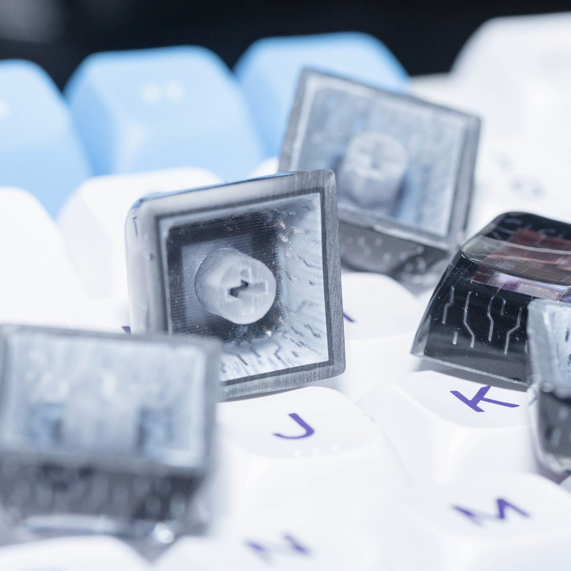 Transparent Crystal Drop Glue XDA Keycaps - Highly Customizable Keyboard Decorative Keycaps for Mechanical Gaming & Typing