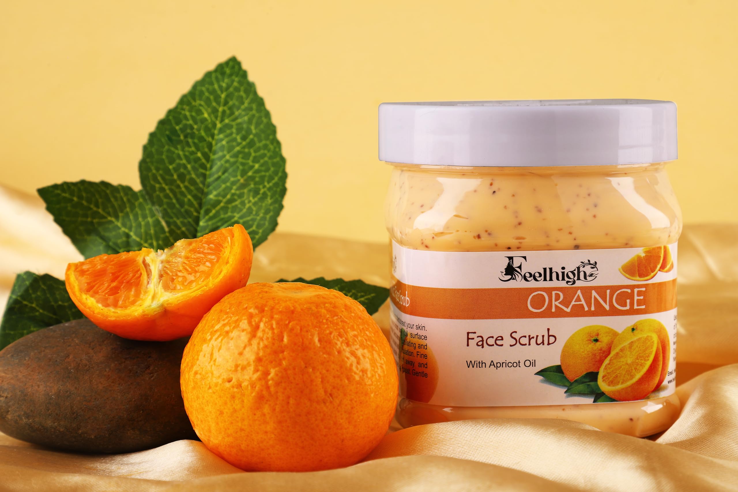 Exfoliating Orange & Apricot Face & Body Scrub with Apricot Oil & Peach Extract - 500ml Duo Pack for Men & Women - Improves Skin Texture & Appearance - Perfect for Daily Skincare Routine & Spa Treatment at Home