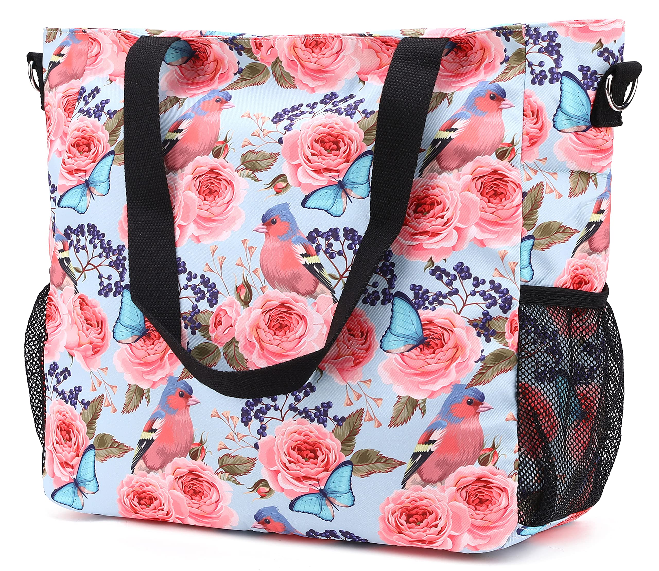 MORHUA Large Waterproof Beach Tote Bag for Women - Durable Shoulder Diaper Gym Travel Bag with Zipper Pockets | Perfect for Beach, Pool, Gym, Travel & Baby Essentials