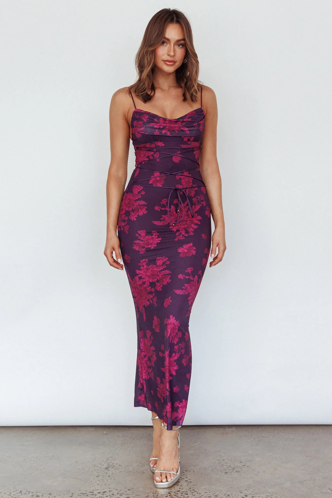 Moana Maxi Dress in Grape - Flowy Long Summer Dress for Women, Beach Vacation, Boho Chic Style, Casual & Party Wear