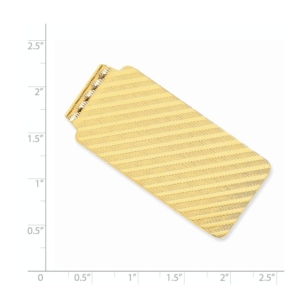 14k Yellow Gold Money Clip for Men - Elegant Luxury Cash Holder for Wallets, Bills & Credit Cards - Perfect Gift for Dad, Husband & Graduation