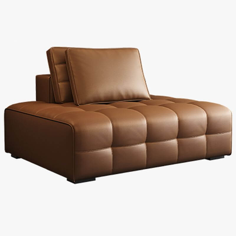 Comfortable Mocha Standard Sofa with Armrest - Includes 3 Pillows (1 Throw Pillow) - Perfect for Living Room, Bedroom or Office Relaxation