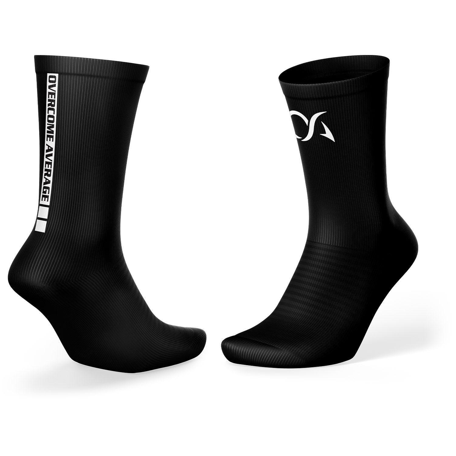 High-Performance Sports Socks for Running & Training - Breathable Moisture-Wicking Black/White Athletic Socks - Ideal for Gym, Marathon & Everyday Workouts
