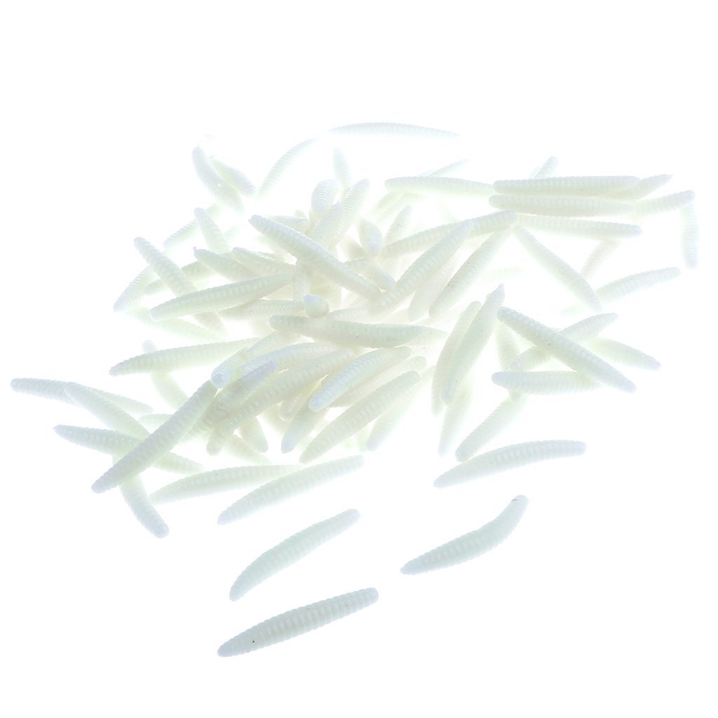 100PCS Realistic Fake Maggot Toys - Halloween Prank & April Fools' Day Joke Supplies - Funny Gag Gifts for Parties, Scare Pranks & Practical Jokes (Great for Trick-or-Treat, Haunted Houses & Office Pranks)