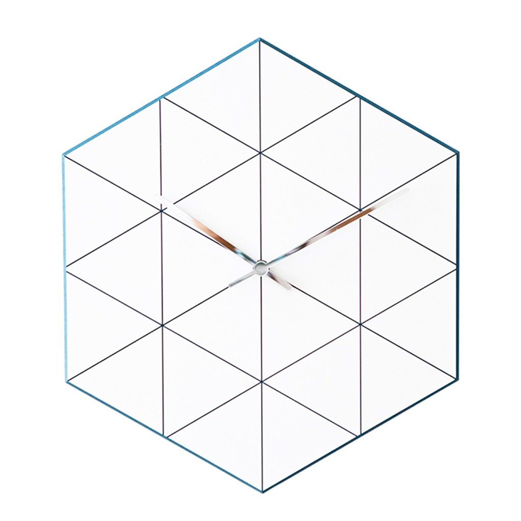 Large Modern Minimalist Metal Wall Clock - Silent Quartz Movement, No Battery Needed - Blue - Perfect for Living Room, Bedroom, Office, Restaurant, Cafe & Bar Decor