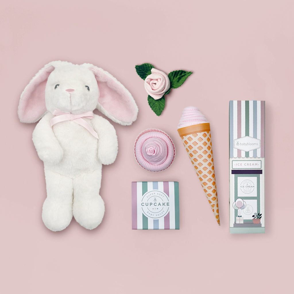 Hello Baby Gift Set for Newborn Girls - Pink Baby Shower Present, New Mom Care Package, Infant Welcome Box | Perfect for Baby Showers, Birthdays & Hospital Visits