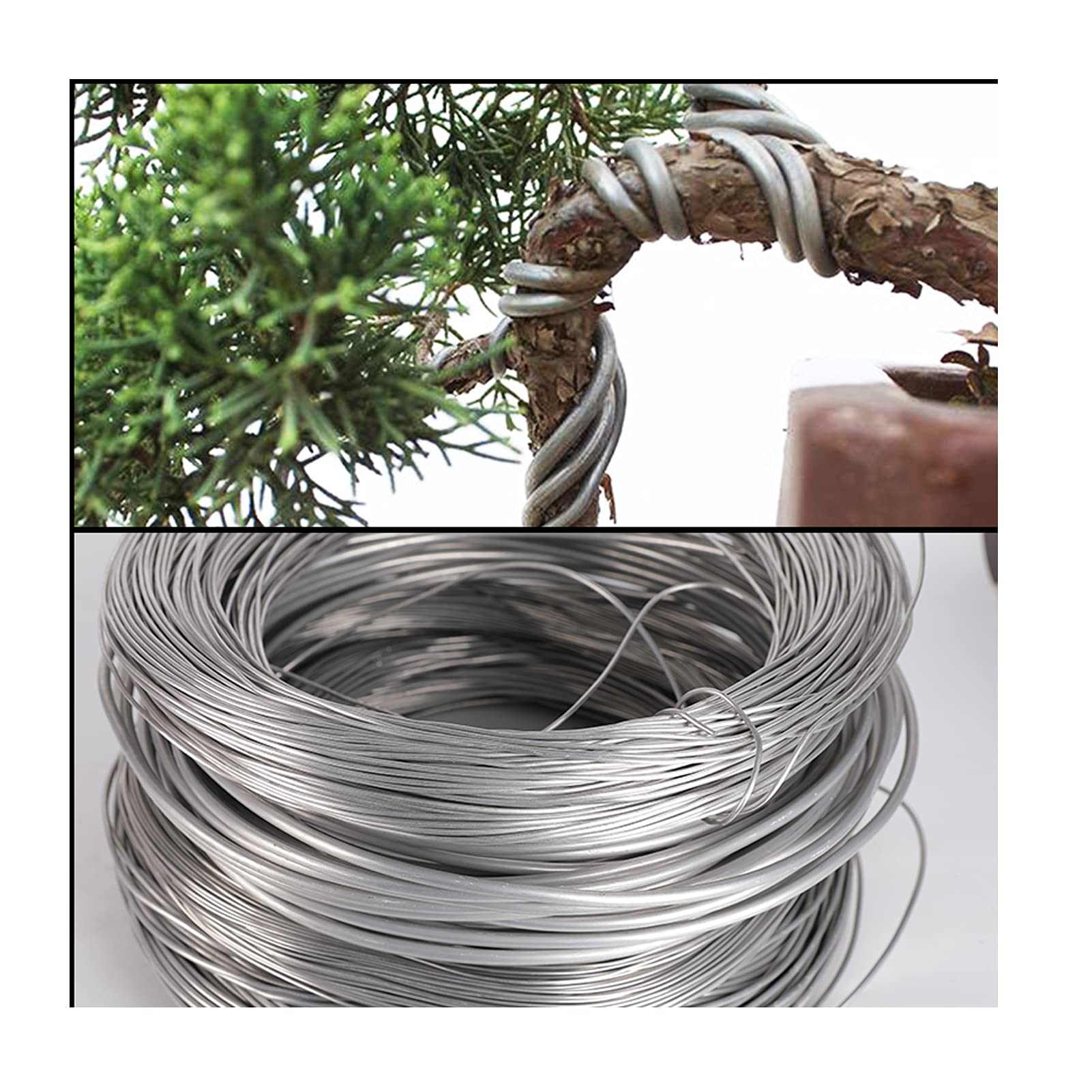 1mm Aluminum Gardening Wire - 0.5KG (235m) for Plant Support, Vine Training & DIY Projects - Durable Metal Wire for Home Garden, Greenhouse & Crafting