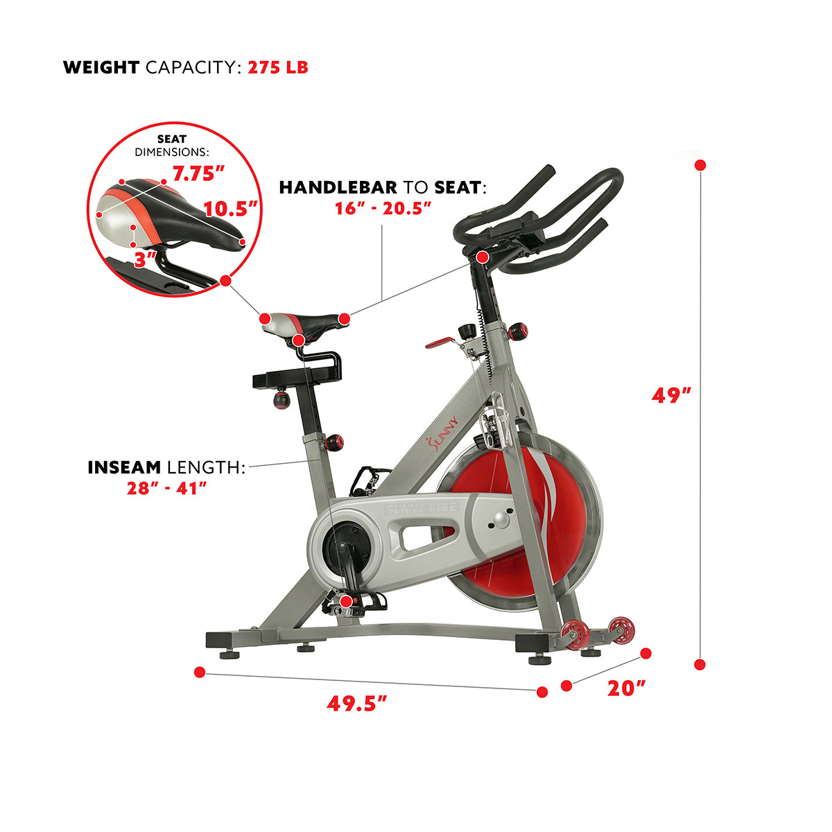 Fitness Pro II Stationary Indoor Cycling Bike - Premium Exercise Bike for Home Gym, Cardio & Weight Loss | Perfect for Indoor Cycling Workouts & Home Fitness