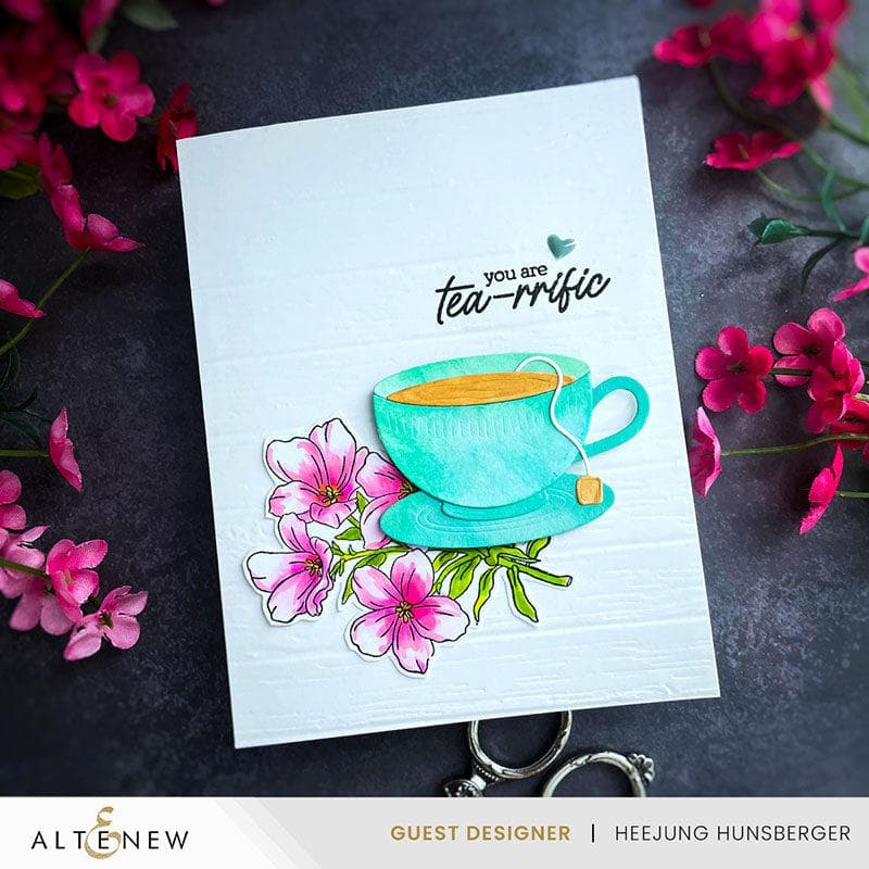 Mini Delight: Afternoon Tea Stamps & Die Cut Set for Card Making, Scrapbooking & DIY Crafts - Perfect for Handmade Greeting Cards, Invitations & Paper Crafting Projects