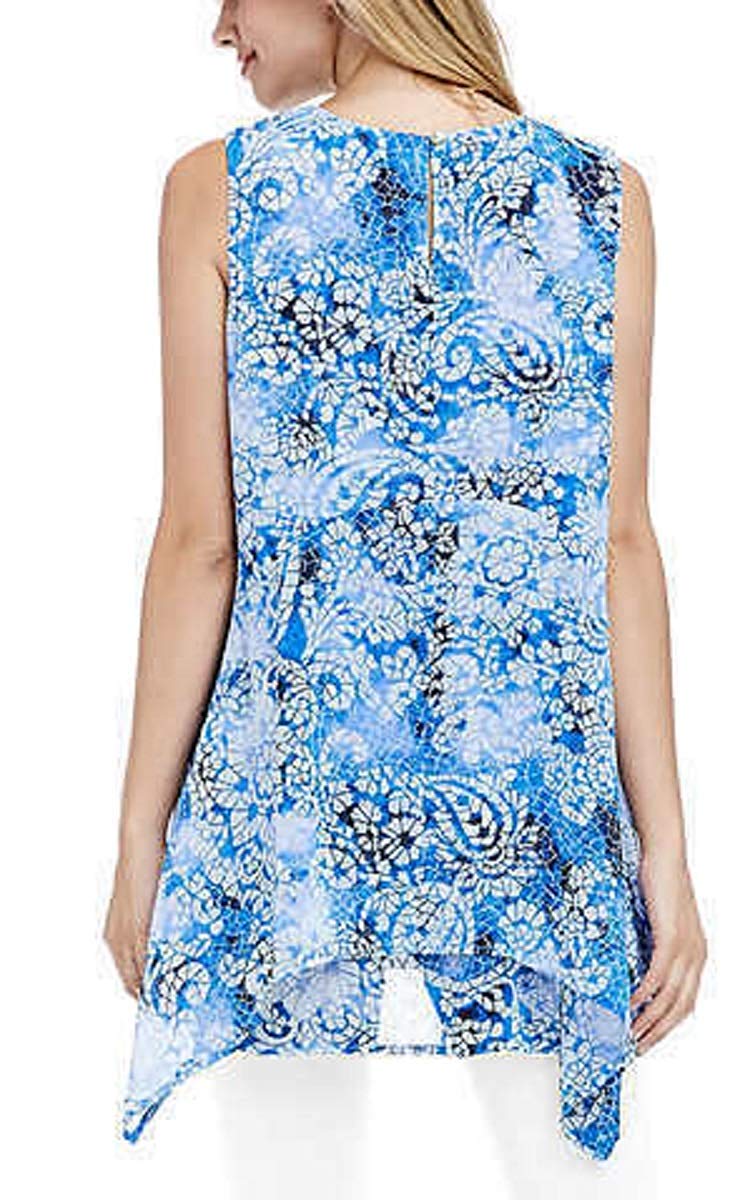 Fever Women's Double Layer Sleeveless Blouse - Stylish Summer Tops for Casual Wear, Office & Date Night Outfits