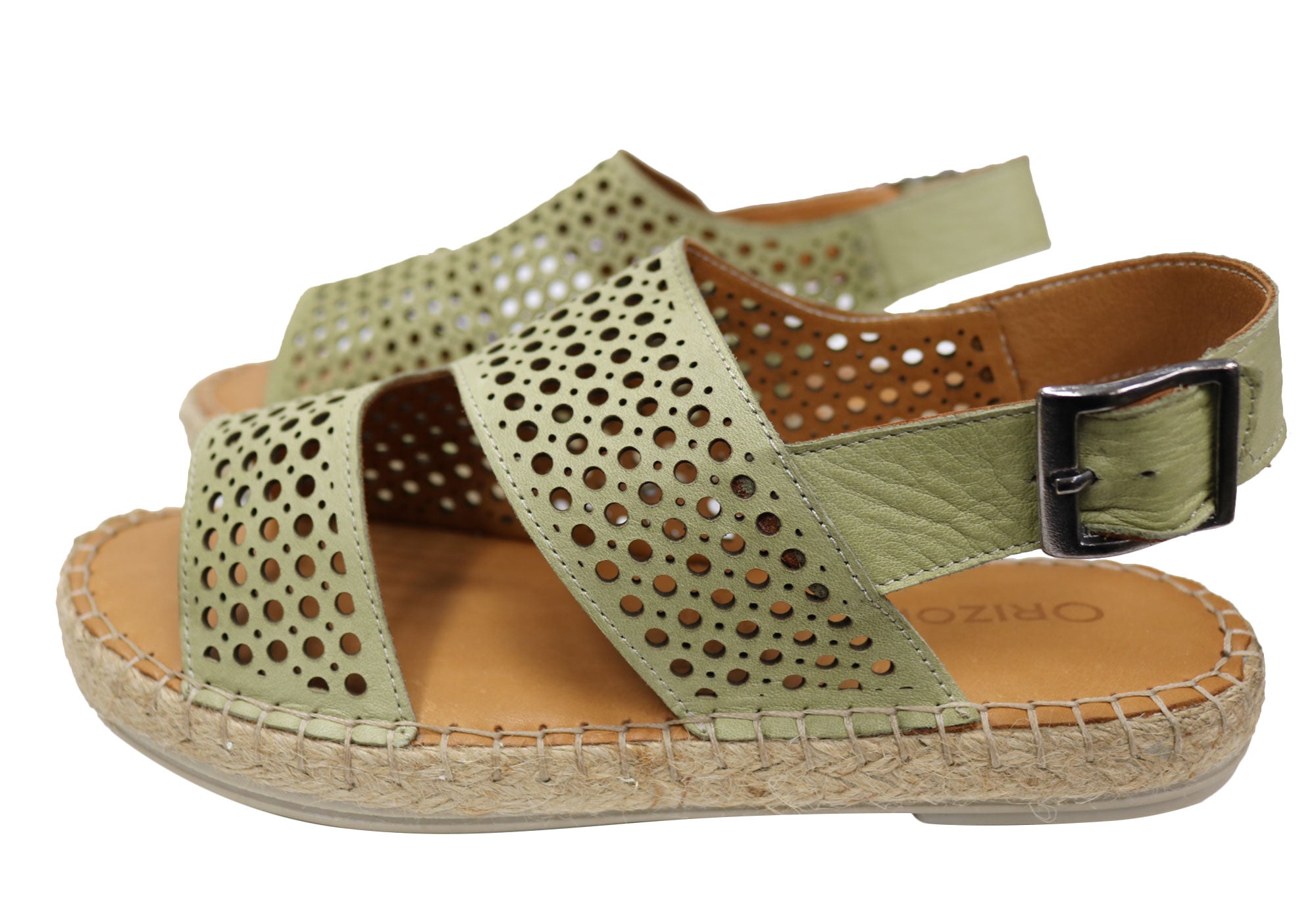 Orizonte Cove Women's European Leather Comfortable Espadrille Sandals - Stylish Summer Walking Shoes for Beach, Vacation & Casual Outings
