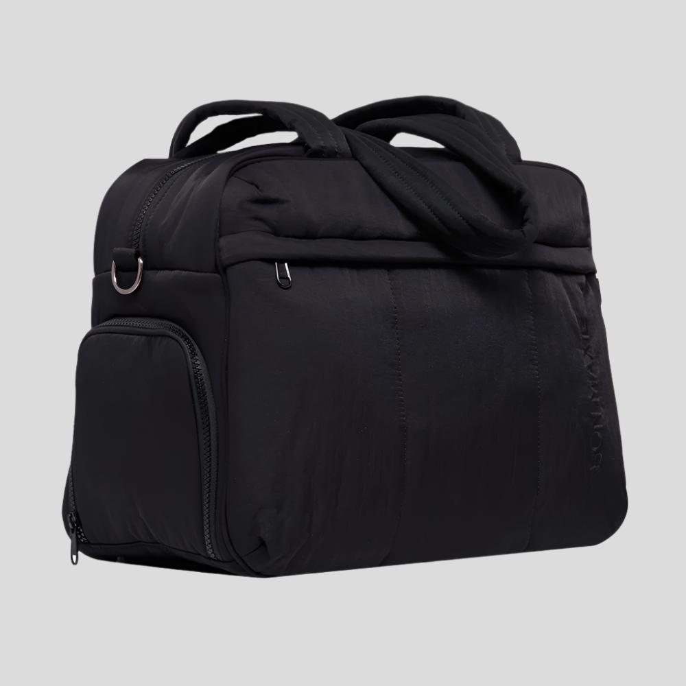 Large Weekender Nylon Duffel Bag for Travel & Gym - Waterproof Black Carry-On Luggage for Men & Women - Perfect for Weekend Getaways, Workouts & Overnight Trips