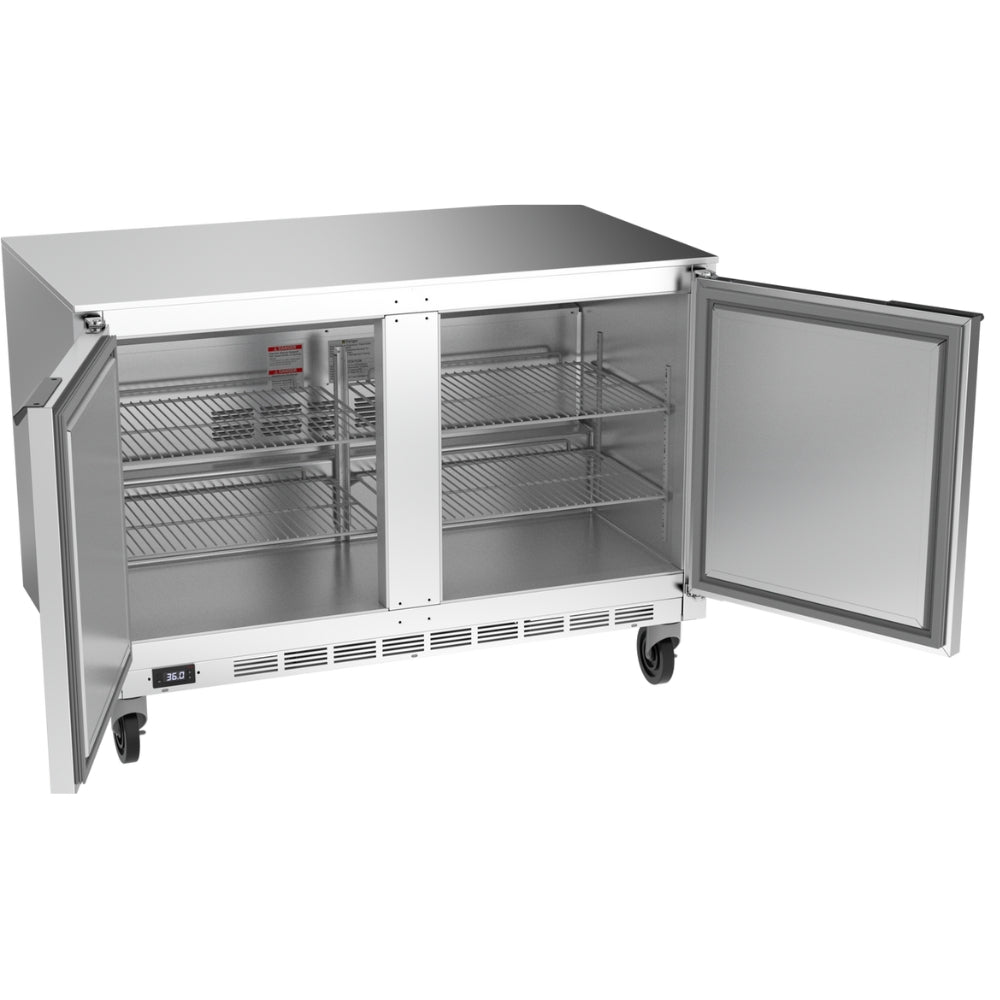 Beverage Air 48 Inch Undercounter Refrigerator - 2 Door Commercial Fridge ADA Compliant | Perfect for Bars, Restaurants & Small Kitchens