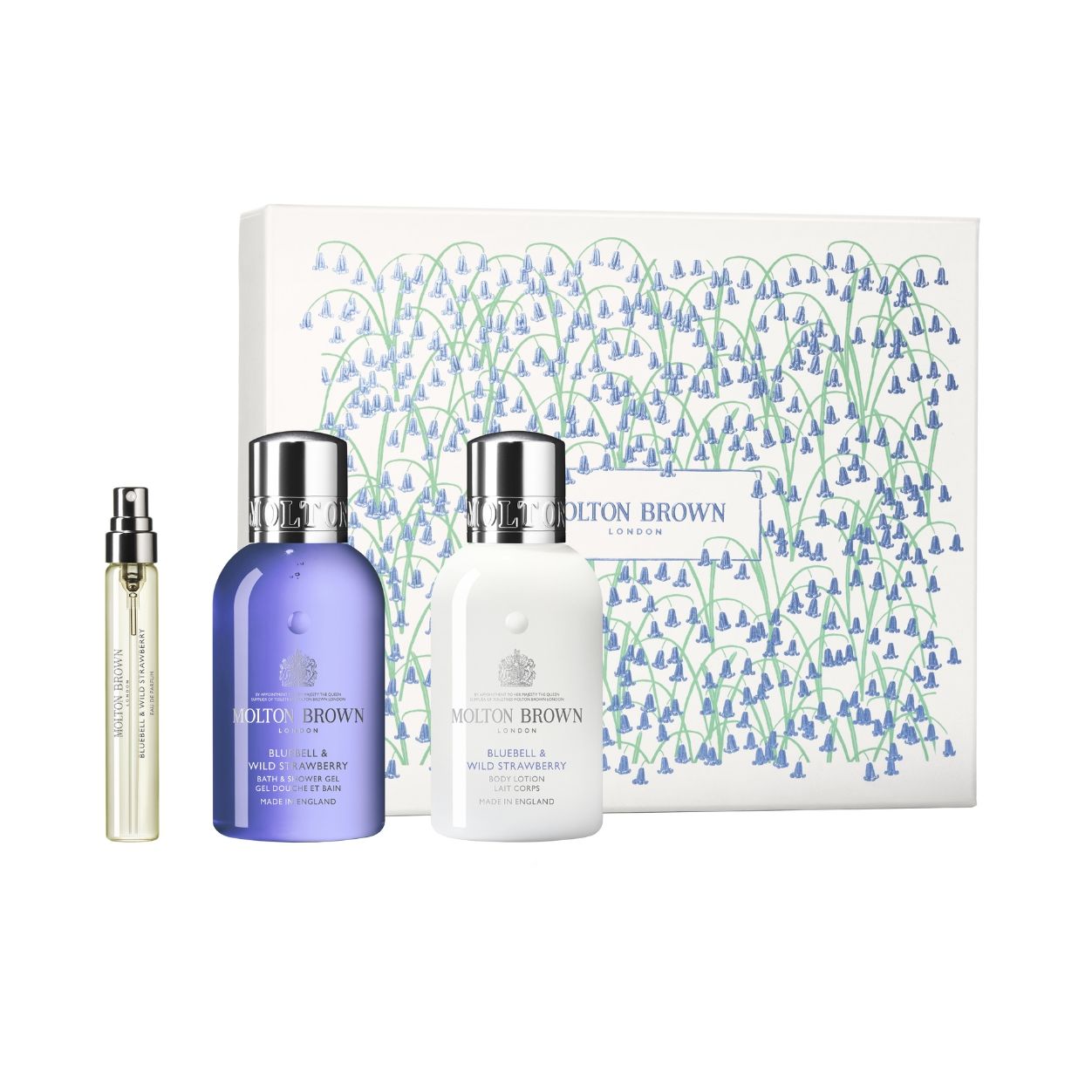 Bluebell & Wild Strawberry Travel Collection Gift Set (Limited Edition) - Perfect for Vacation, Business Trips & Romantic Getaways