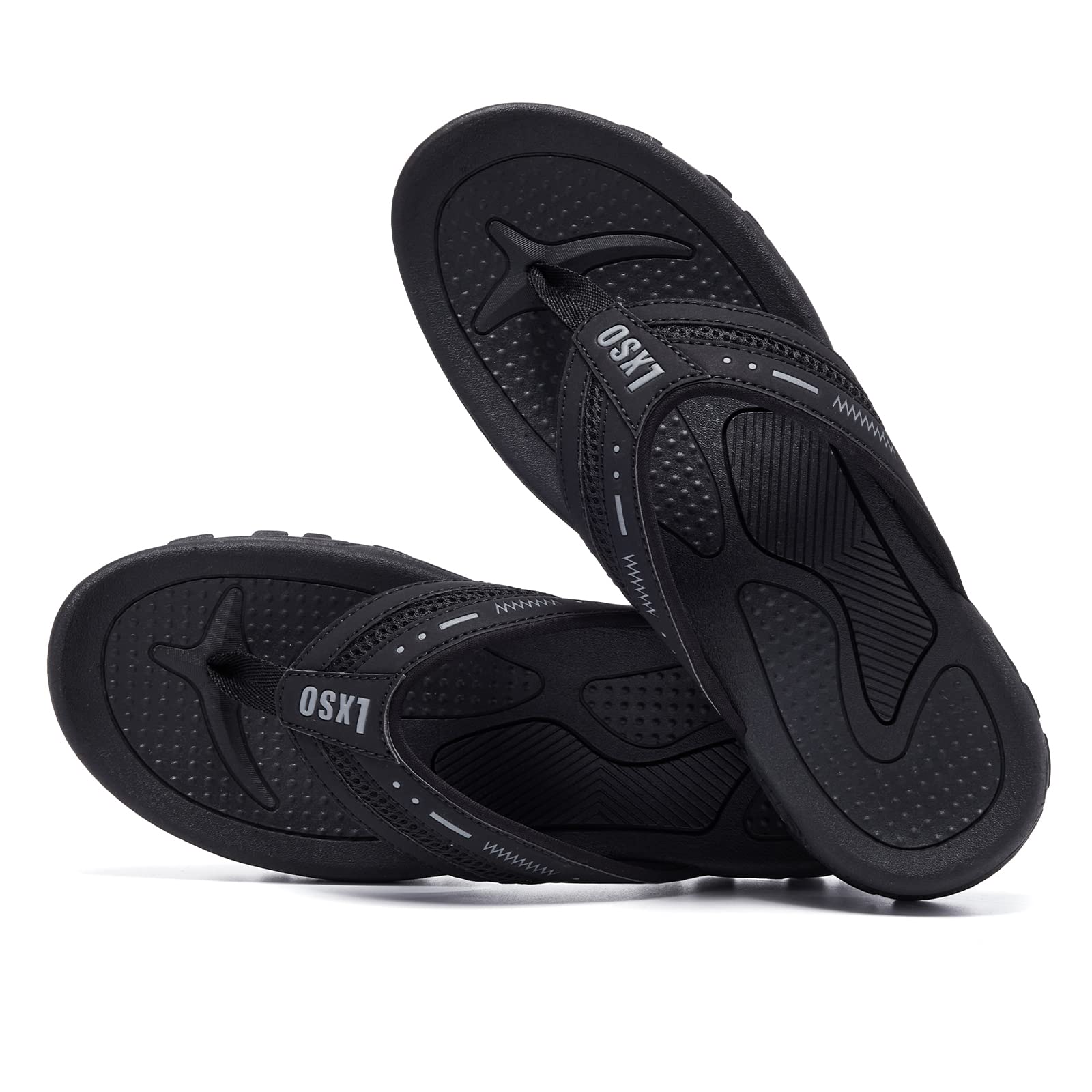 **Men's Comfortable Flip Flops with Arch Support - Waterproof Beach Sandals, Shower Slippers for Pool, Gym & Outdoor Activities**