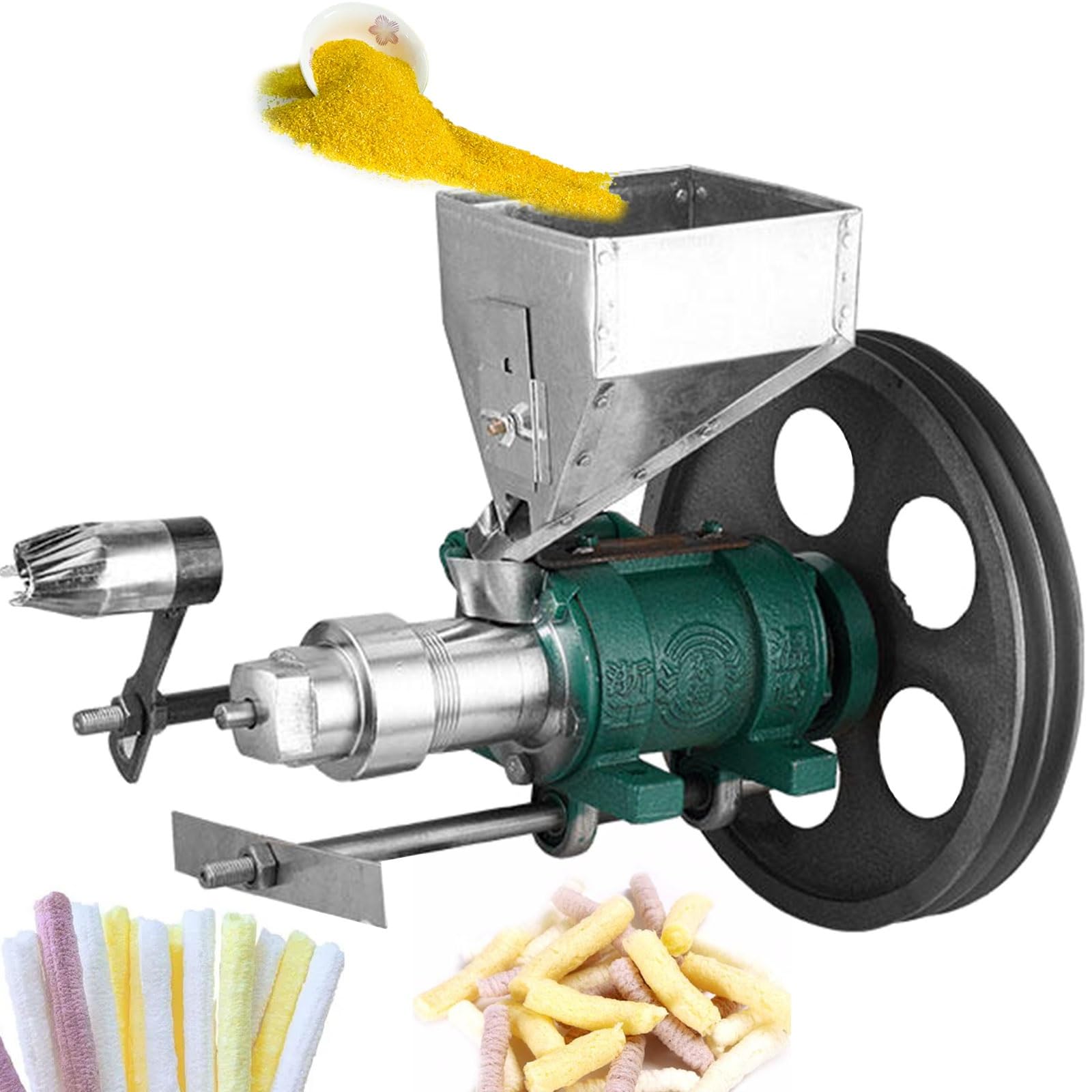 Commercial Corn & Rice Puffing Machine - Multi-Function Food Extruder with 7 Molds for Puffed Snacks | Perfect for Street Food Stalls, Snack Shops & Home Businesses