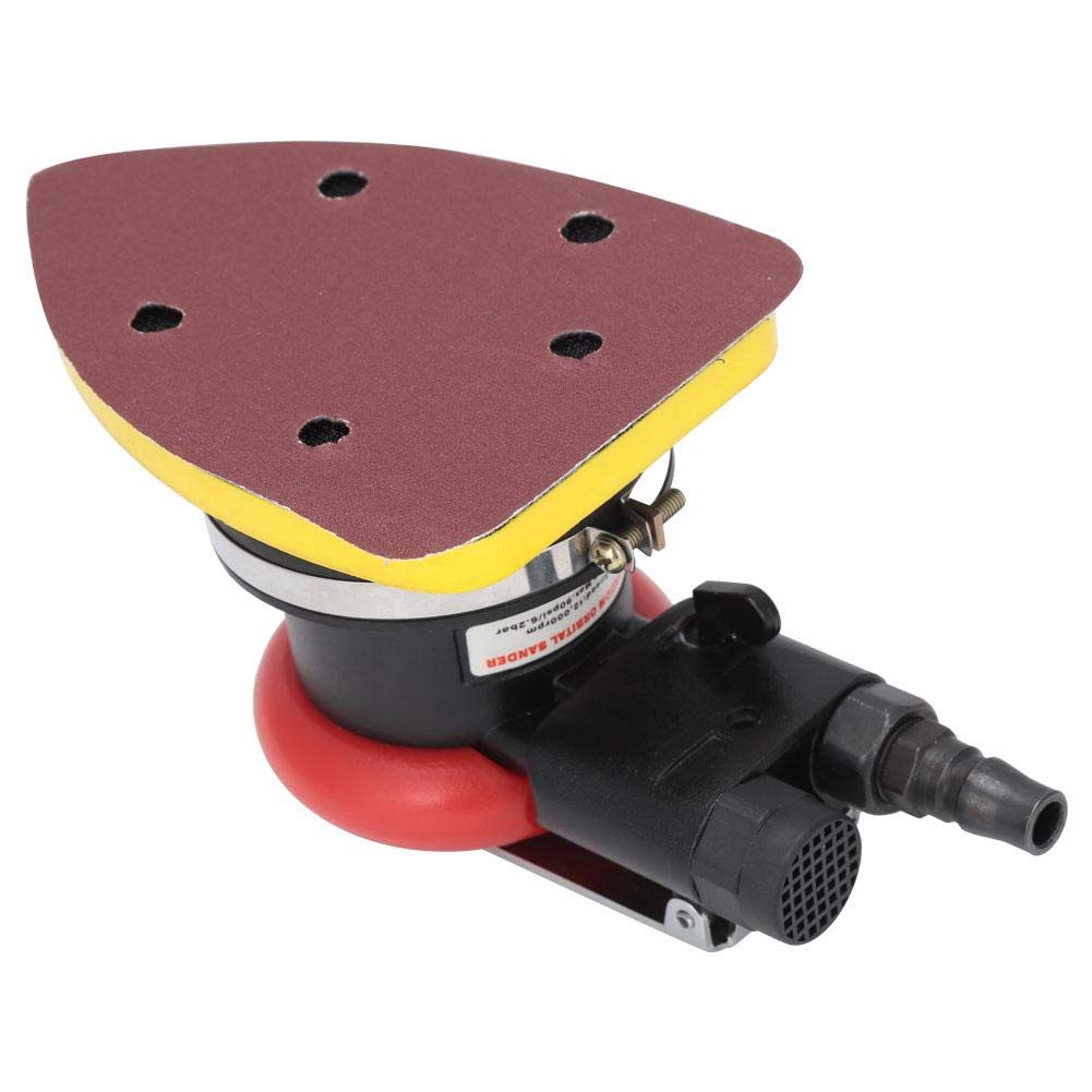 Valentine's Day Air Orbital Sander - 90x130mm Pneumatic Polishing Tool with Triangular Sandpaper for Woodworking & Metal Finishing | Perfect for DIY Projects & Professional Use