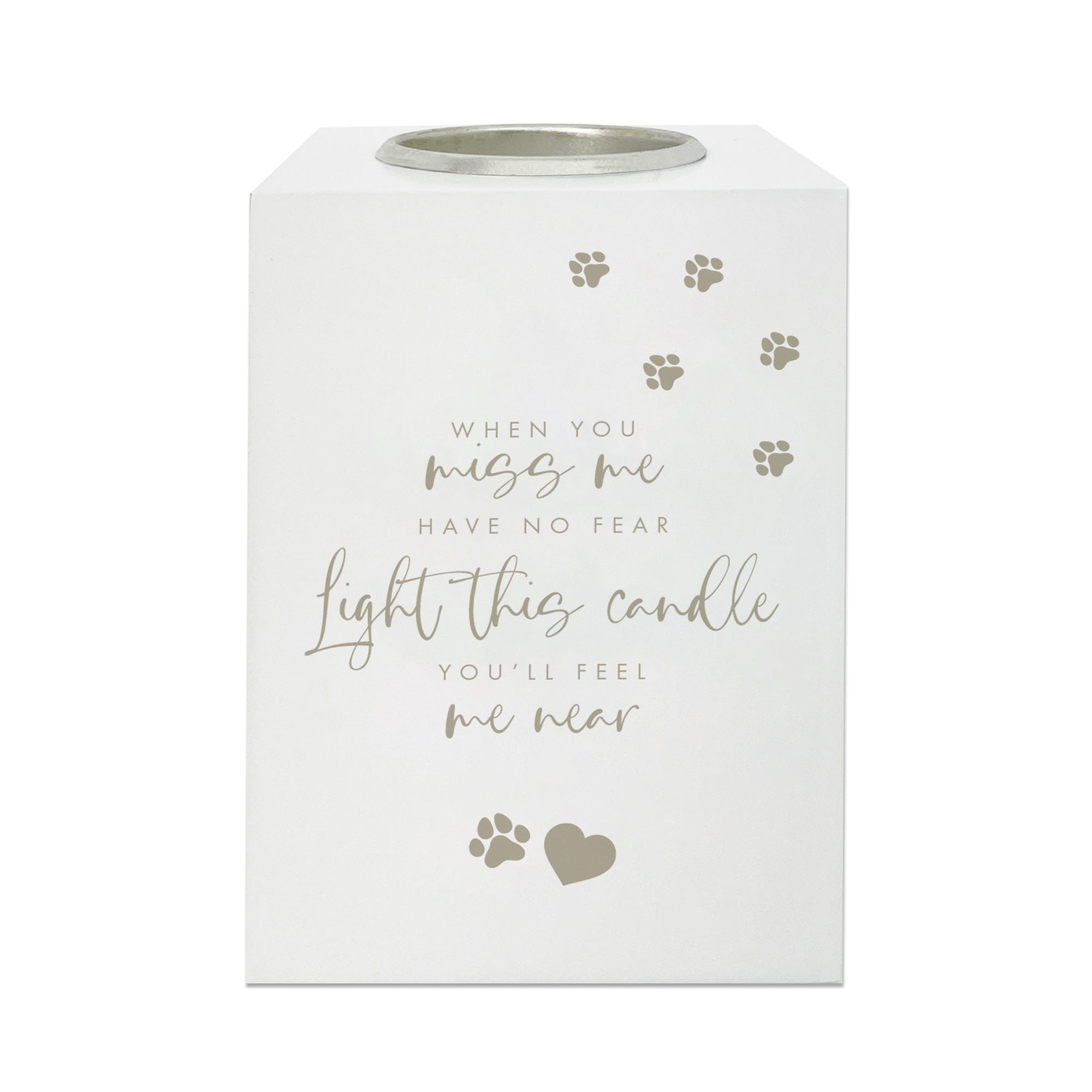 Personalized Pet Memorial Tea Light Holder - Candle Holder for Deceased Pets - Perfect for Pet Loss Remembrance & Memorial Ceremonies