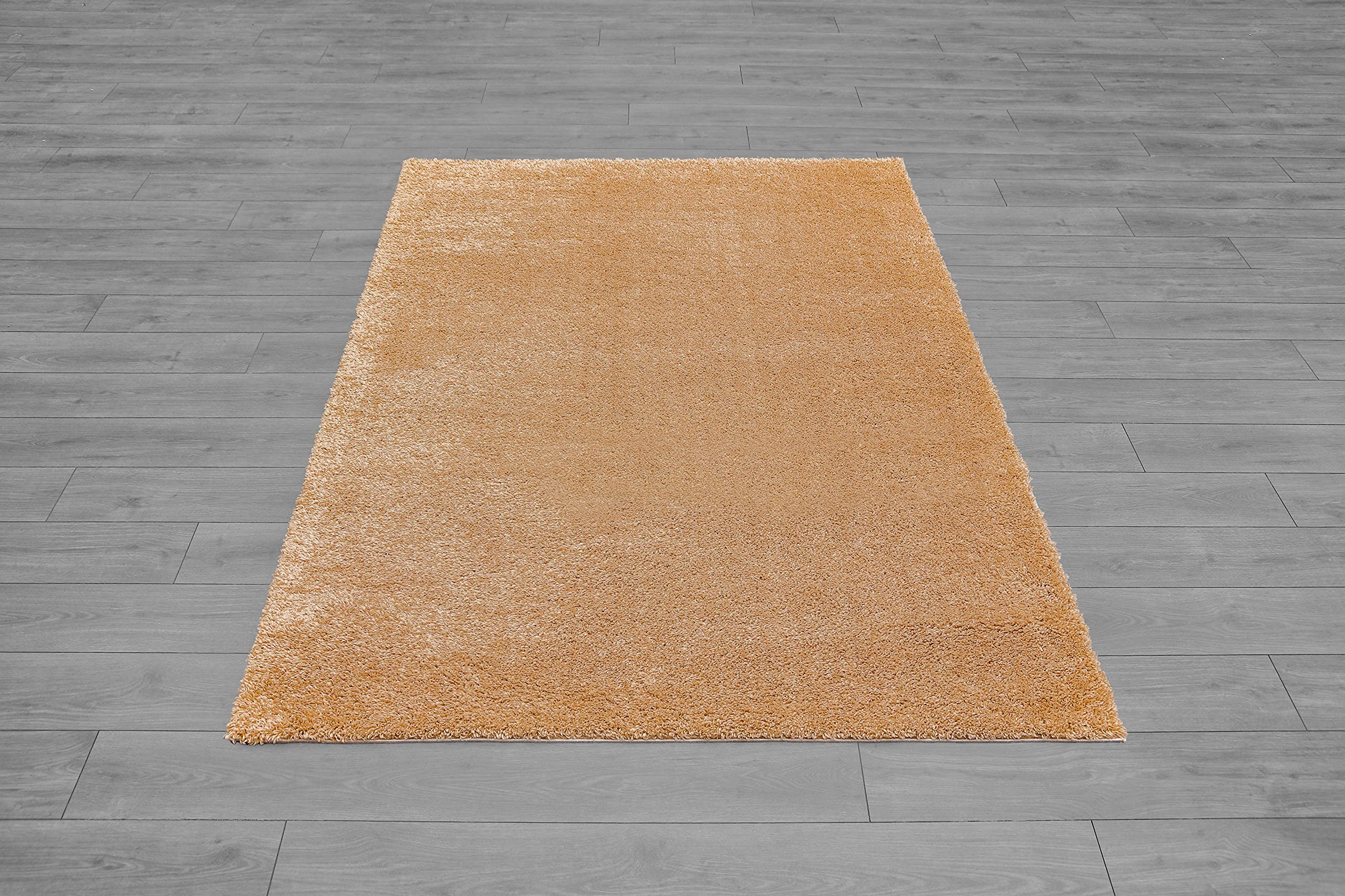 Ladole Florence Beige Solid Color Area Rug - Soft Modern Living Room Bedroom Decor Non-Slip Floor Mat for Home Office & Dorm