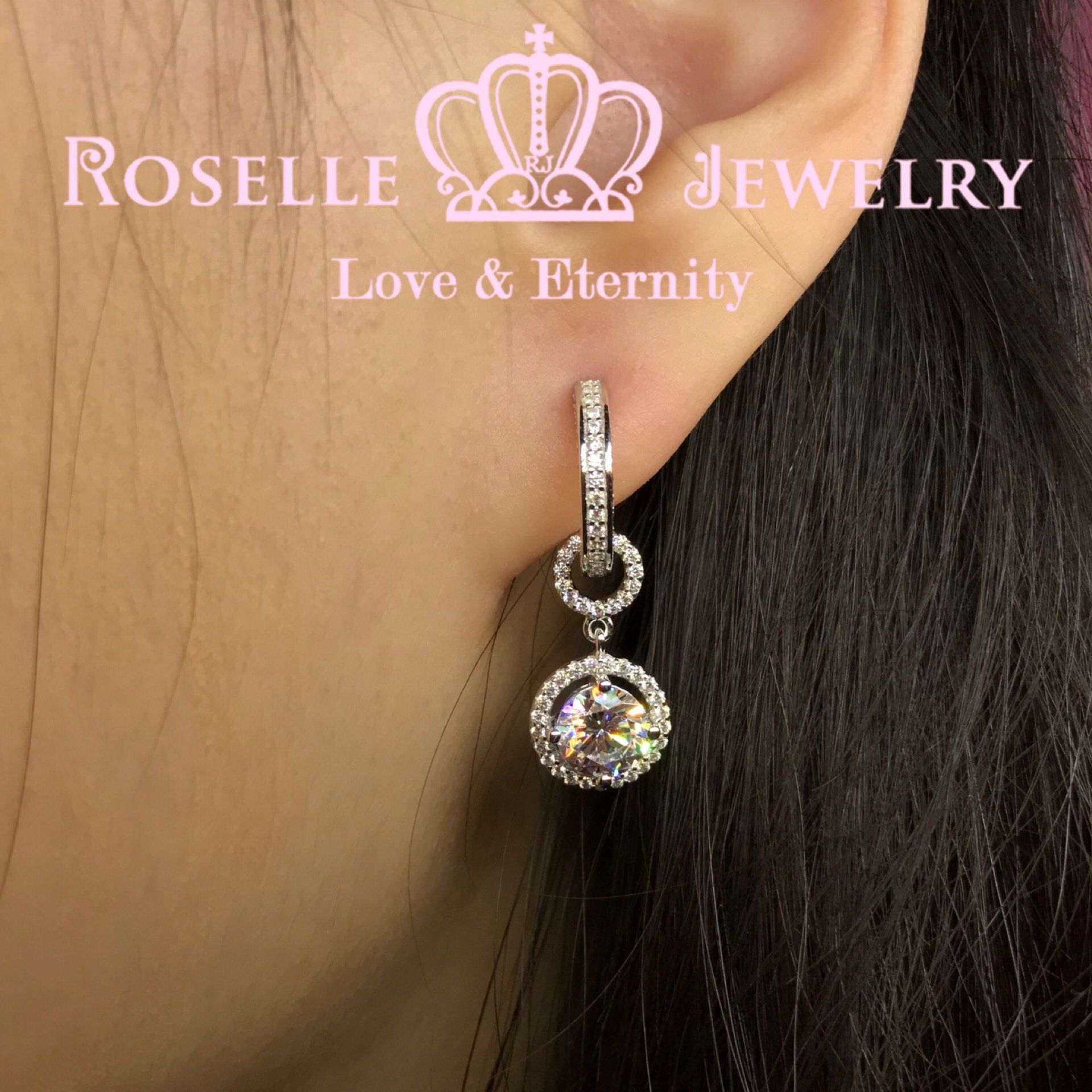 Detachable Hoop Drop Earrings DE14 - Elegant Gold/Silver Dangle Earrings for Women | Perfect for Parties, Weddings & Everyday Wear