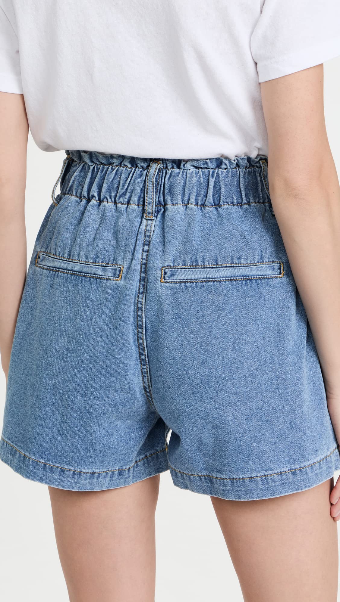 BLANKNYC Women's High Waist Stretch Denim Shorts with Patch Pockets - Trendy Distressed Denim Cutoff Shorts for Summer | Casual Outfits, Beach Wear & Street Style Fashion