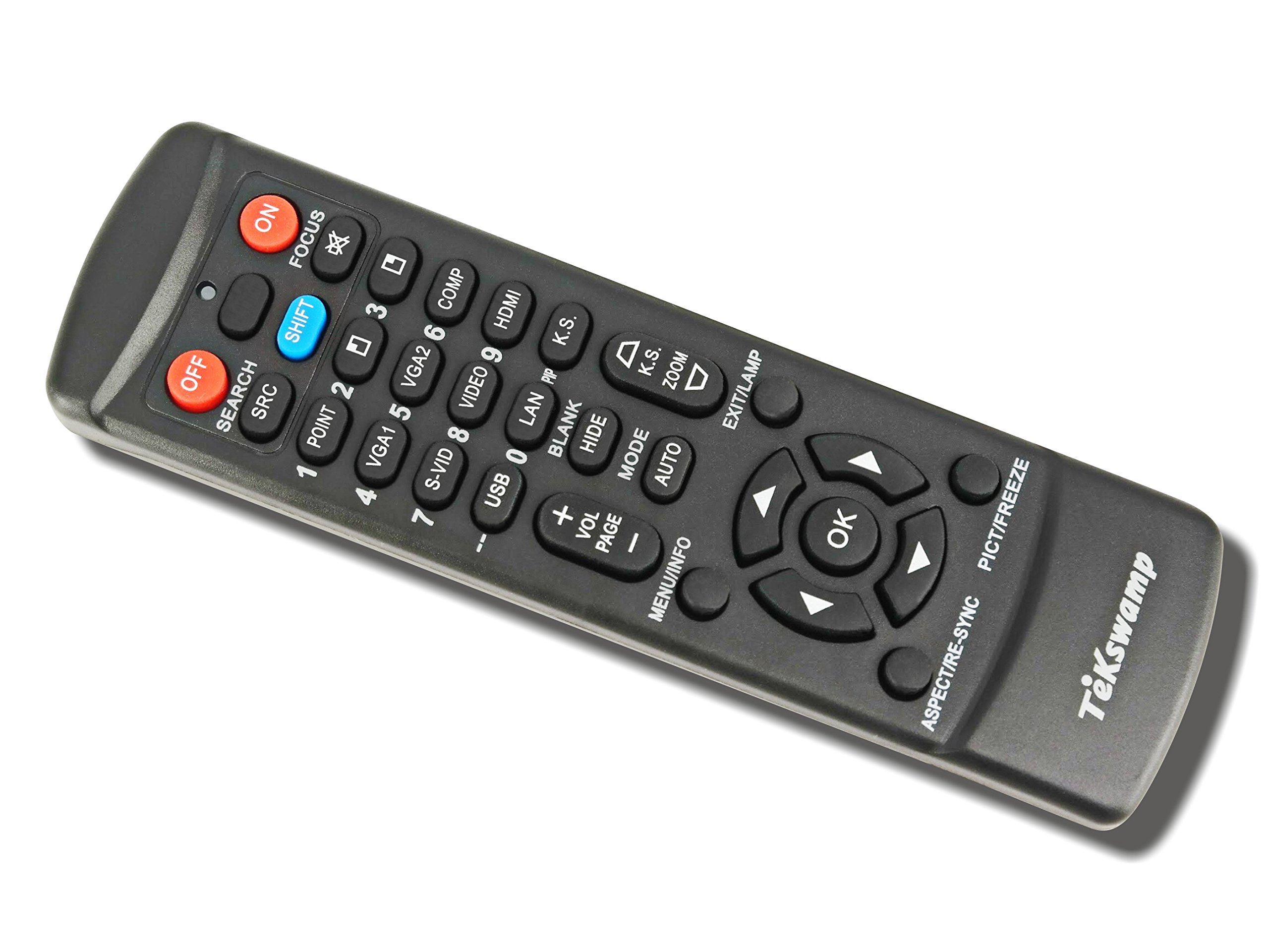 TeKswamp Replacement Remote Control for Sony VPL-FHZ57 Projector - Black | Compatible with Home Theater, Office Presentations & Outdoor Movie Nights