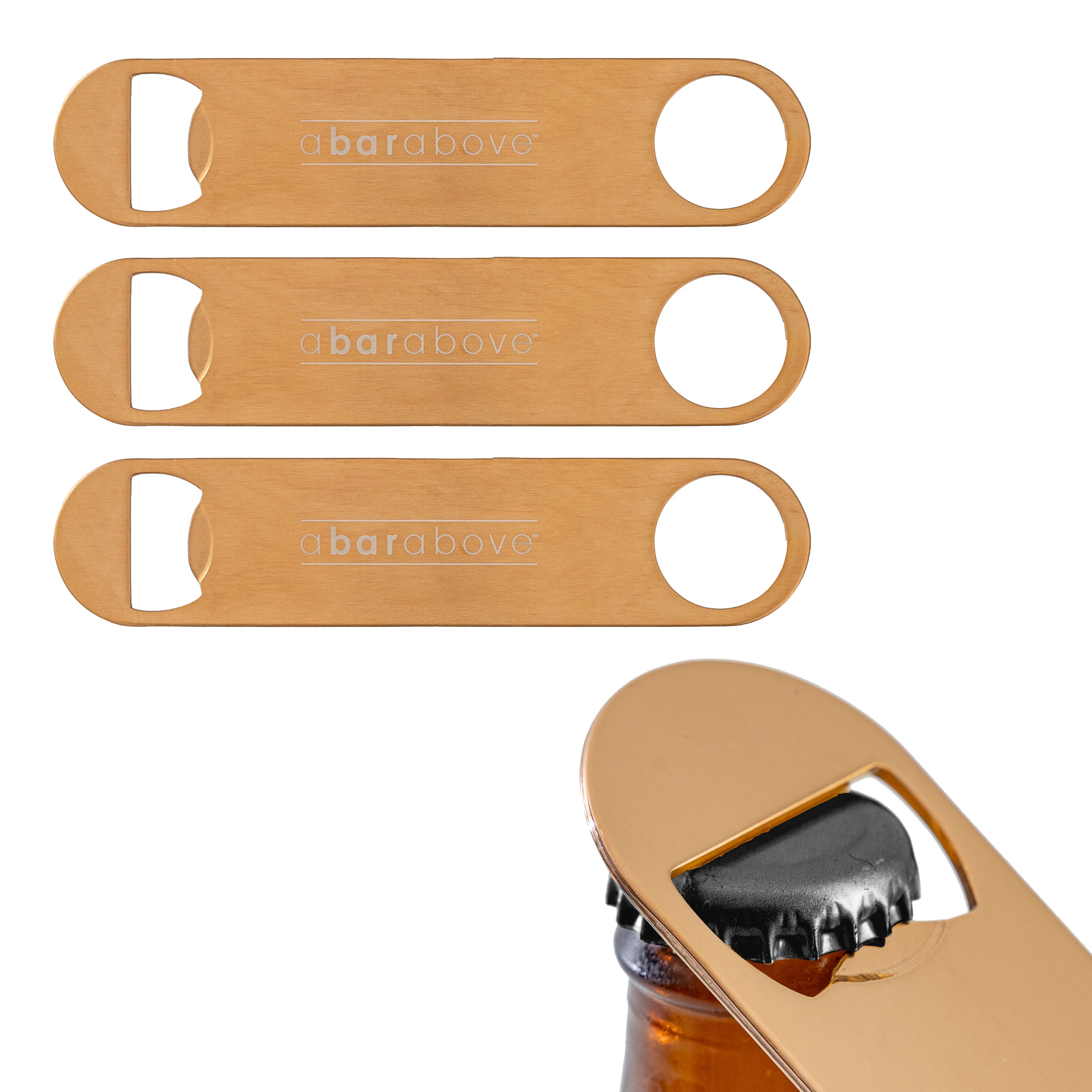 Vintage Copper Bar Blade Bottle Opener - Rustic Beer & Soda Bottle Cap Remover Tool for Home, Bar, Party & Outdoor Use