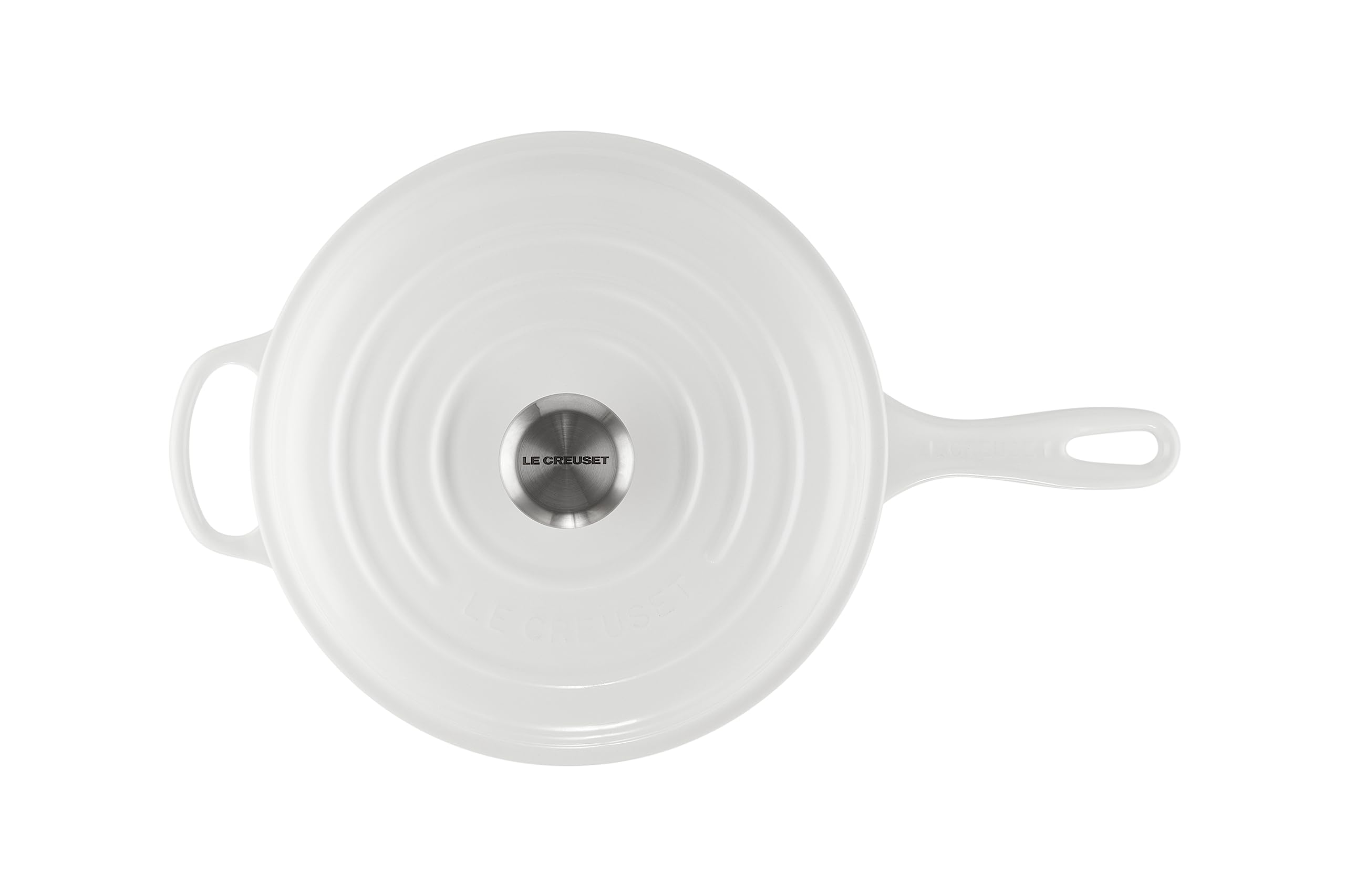 Le Creuset Signature Enameled Cast Iron Cassadou Dutch Oven - 3.75 Quart, Classic White | Perfect for Braising, Stewing & Slow Cooking Soups