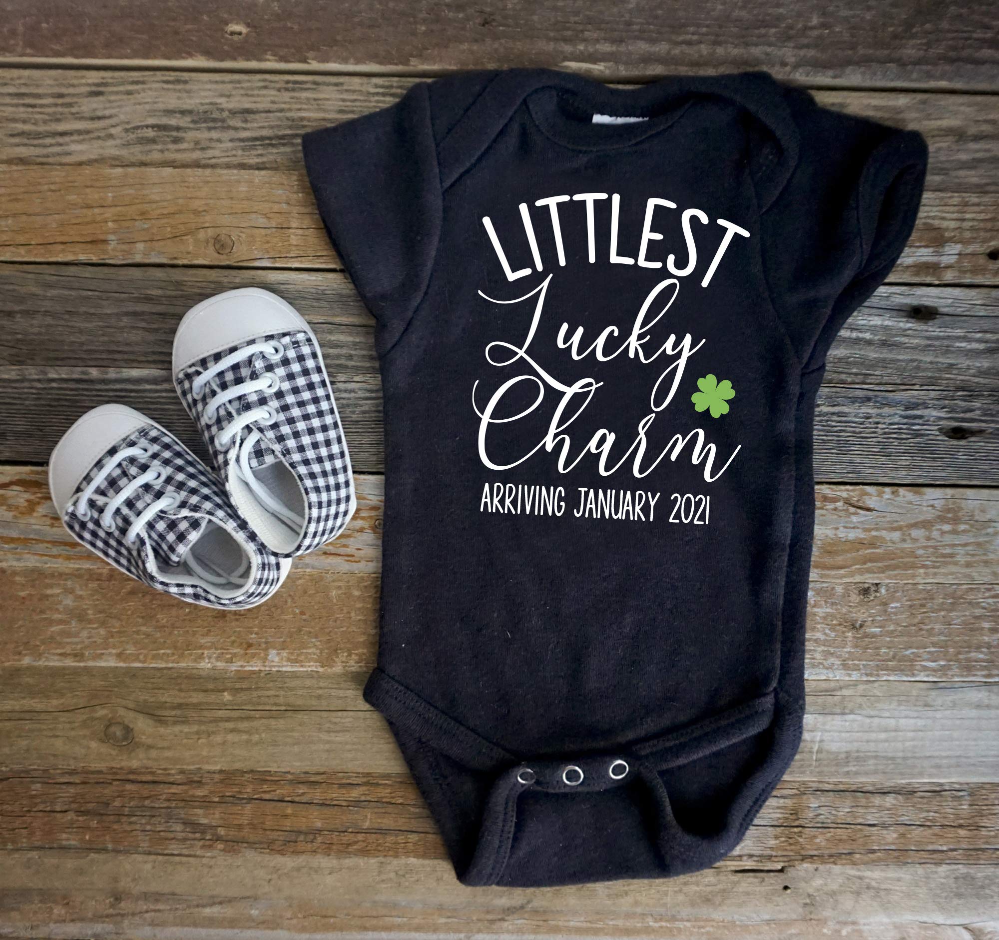 Lucky Charm Pregnancy Announcement Onesie - St. Patrick's Day Baby Outfit | Cute Irish-Themed Newborn Bodysuit for Gender Reveal & Photo Shoots