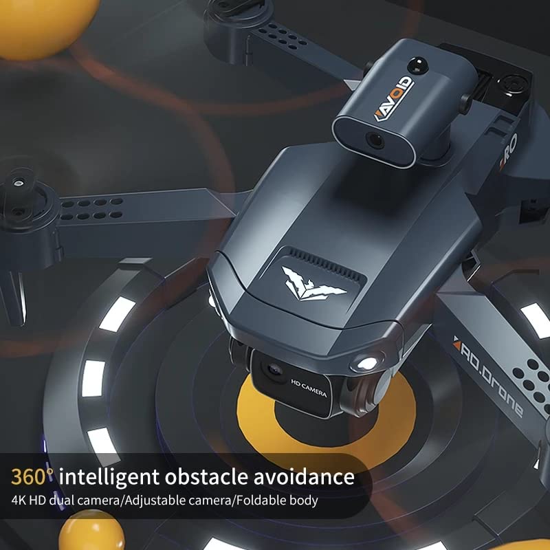 H106 4K HD Camera RC Drone with Obstacle Avoidance, Foldable Quadcopter for Adults - High Speed 360° Flips, Optical Flow Positioning, Headless Mode & One Key Return - Perfect for Aerial Photography, Travel Vlogging and Outdoor Adventure