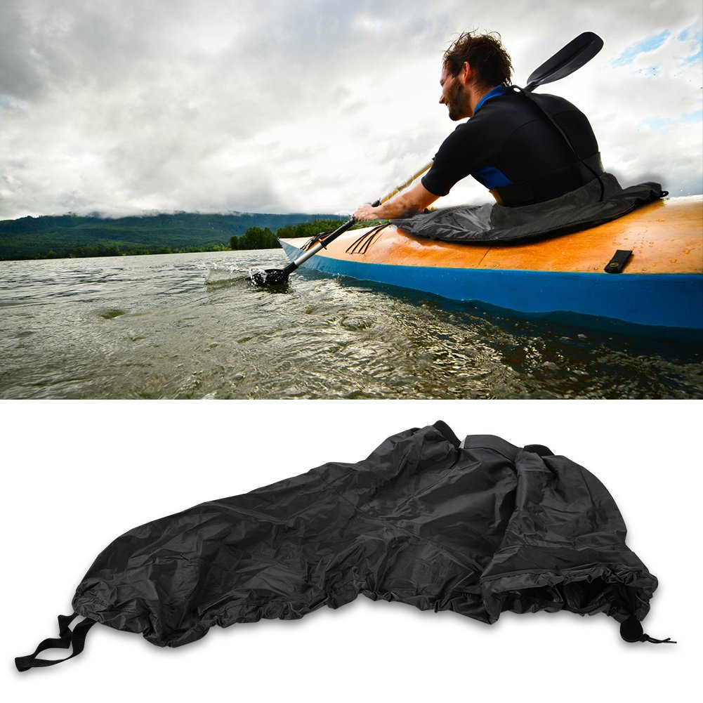 Adjustable Nylon Kayak Spray Skirt - Waterproof Cockpit Cover for Canoe & Surf Kayak | Kayaking Accessories for Water Sports & Outdoor Adventures