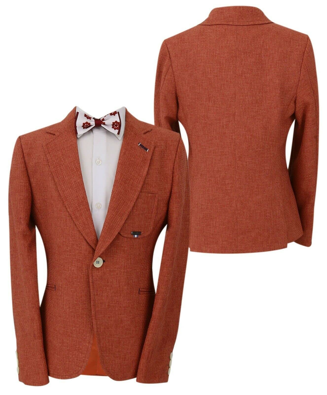 Boys' Slim Fit Twill Blazer - Single Breasted Formal Jacket for Smart Casual Wear | Perfect for School, Weddings & Special Occasions