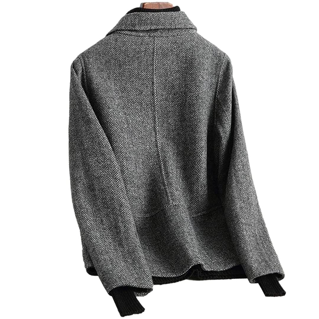 Korean Wool Coat for Petite Women - Warm Winter Loose Casual Outerwear (Brown) | Perfect for Office, Dating & Holiday Outfits
