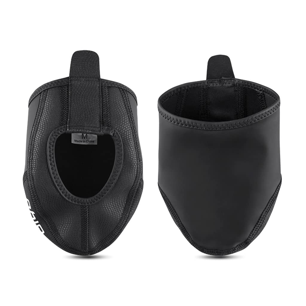 Waterproof Cycling Shoe Covers for Men & Women - Winter MTB Road Bike Overshoes with Toe Protection - Black (Size M-L) - Ideal for Running, Cycling & Outdoor Sports in Rainy Weather