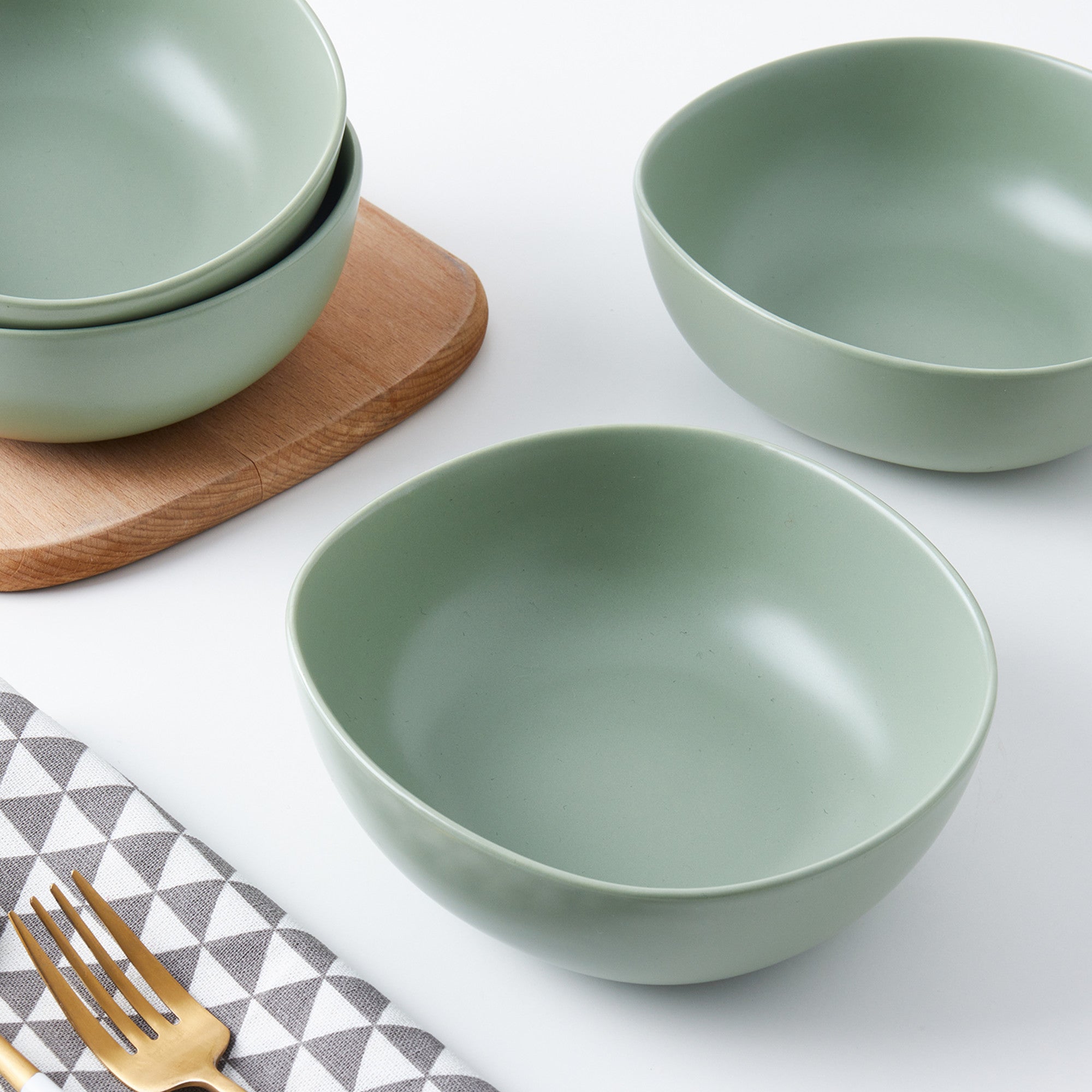 Delilah Porcelain Bowl Set - 6-Piece Dinnerware Set for Soup, Salad & Dessert | Elegant & Durable for Everyday Use & Entertaining