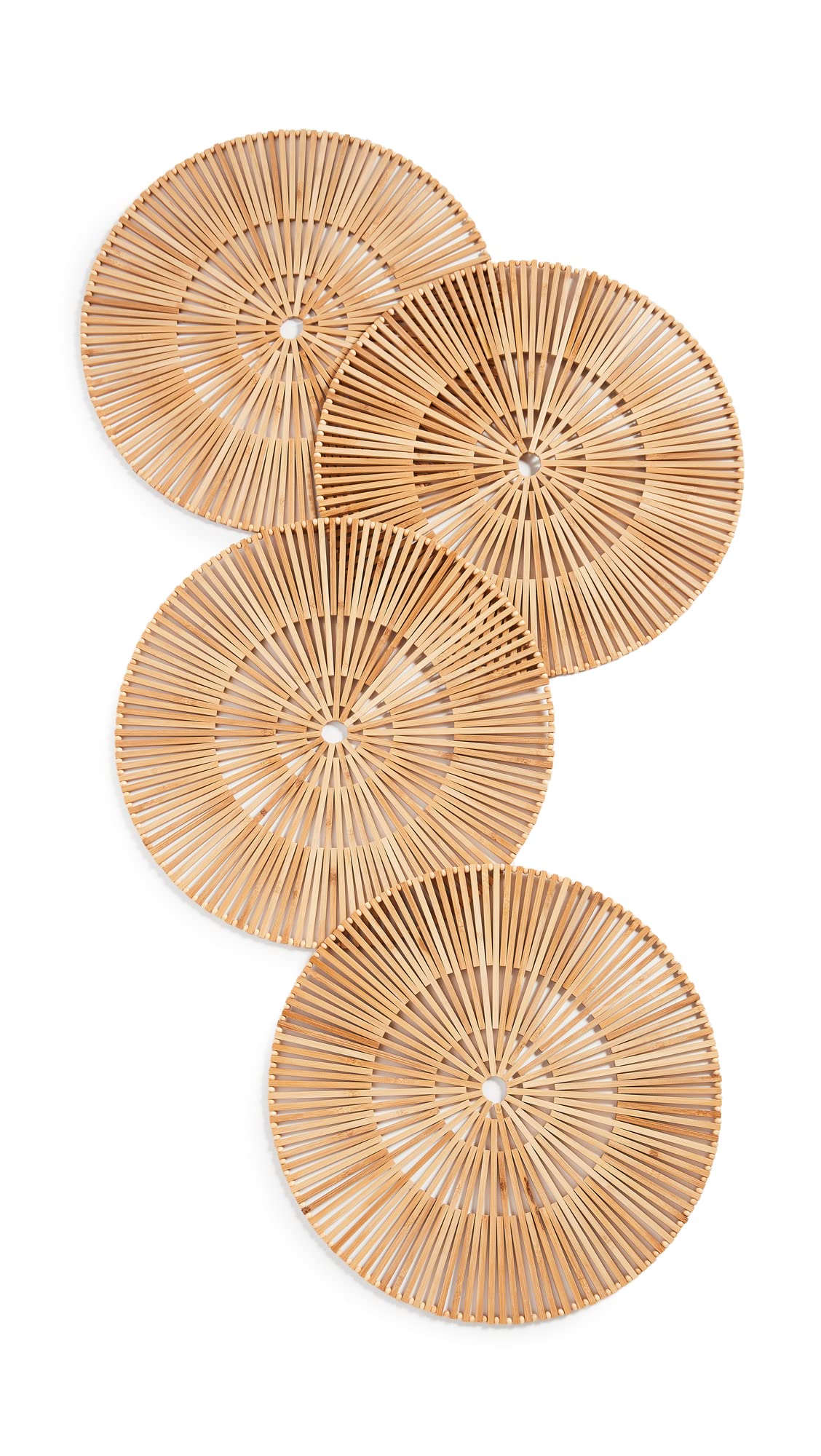 Kim Seybert Spoke Placemat Set of 4 - Elegant Round Placemats for Dining Table, Perfect for Dinner Parties, Holiday Entertaining & Home Decor