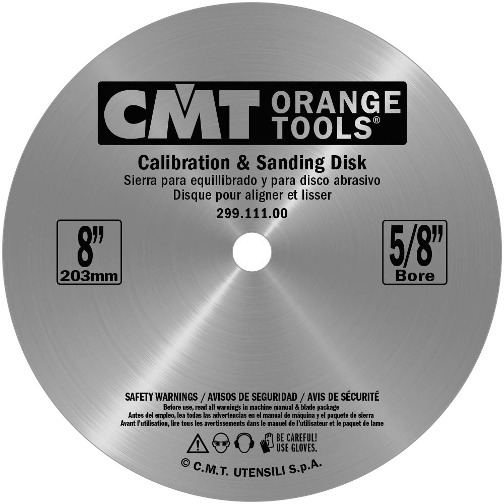 CMT 299.111.00 8-Inch Table Saw Blade & Sanding Disc Set with 5/8