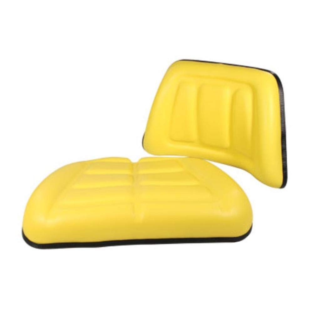 TKYL Premium Aftermarket Tractor Seat Cushion Kit - Yellow Trapezoid Back & Bottom Replacement for Comfortable Farming - Perfect for Long Hours of Tractor Operation & Agricultural Work