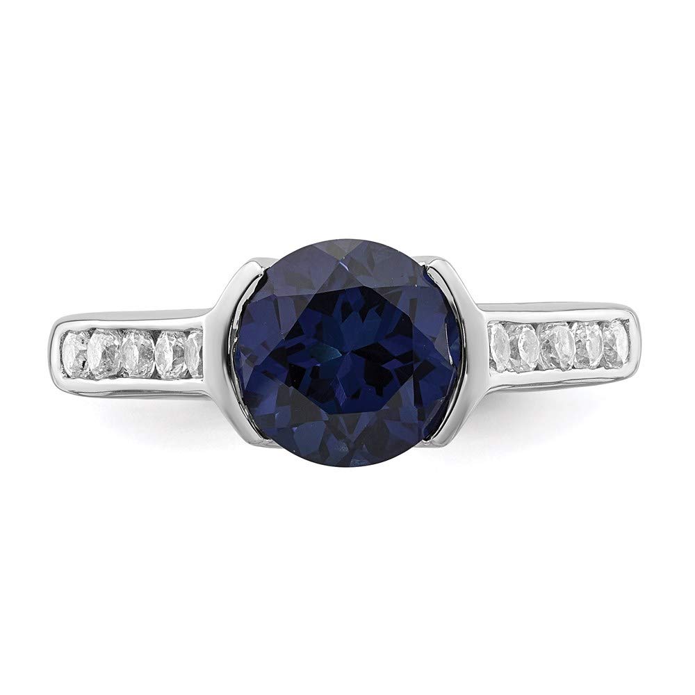 925 Silver Blue Sapphire & CZ Ring for Women - Elegant Gift for Her | Wedding, Party, Anniversary