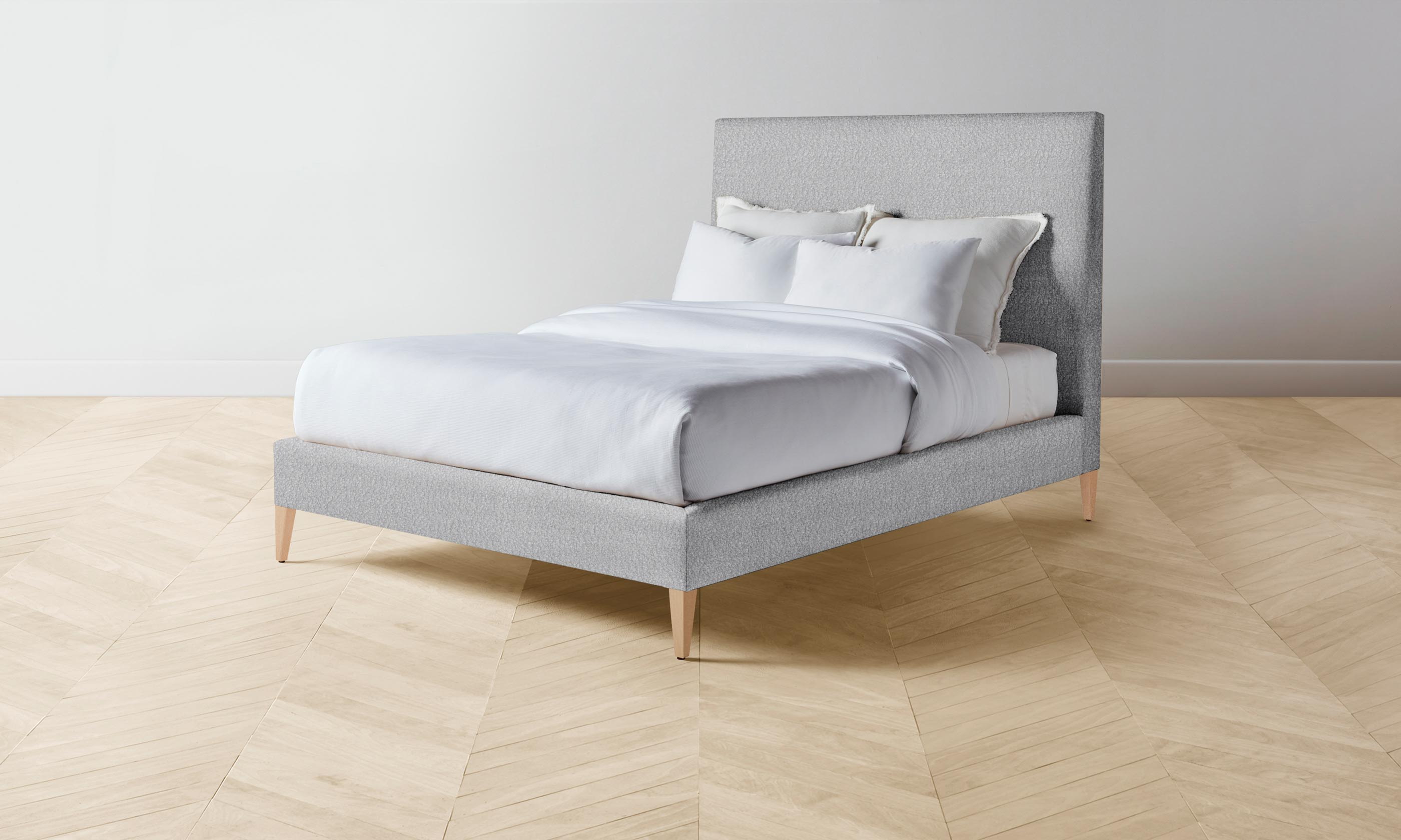 Luxury Essex Bed with Italian Bouclé Waterfall Design - Elegant Modern Bedroom Furniture for Master Suite & Guest Room Decor