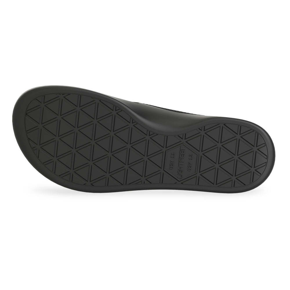 LightFeet Arch Support Flip Flops for Women & Men - Comfortable Orthopedic Sandals with Cushioning - Perfect for Beach, Pool, Travel & Everyday Wear - Black