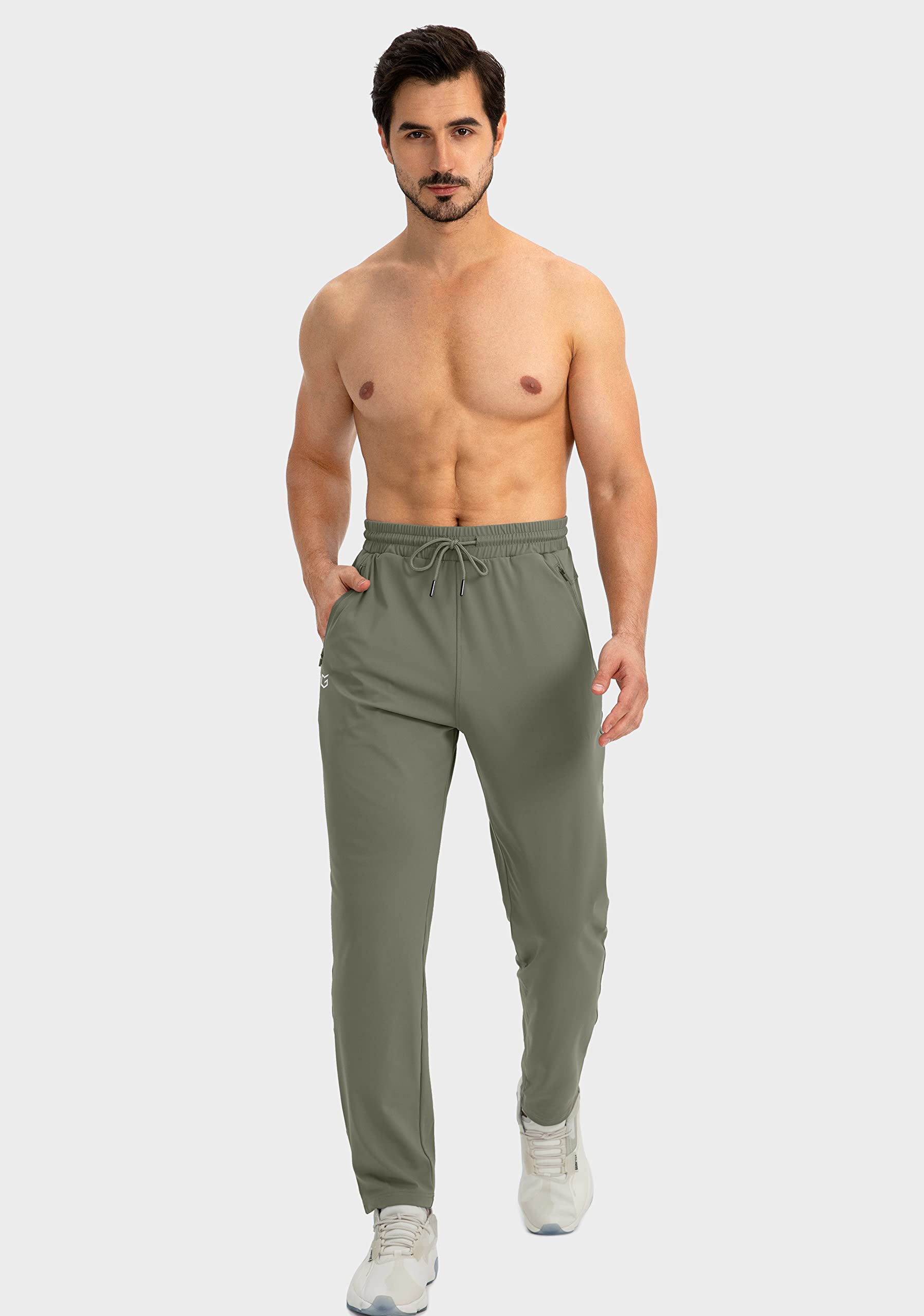 **Men's Tapered Joggers with Zipper Pockets - Athletic Sweatpants for Workout, Running & Jogging - Comfortable & Stylish for Gym, Lounge & Casual Wear**