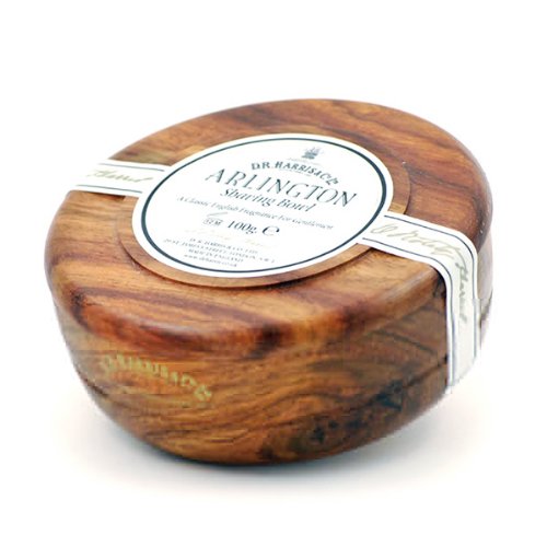 D.R. Harris Marlborough Shaving Soap in Beechwood Bowl - Luxury Men's Grooming Soap for Wet Shaving - Perfect for Traditional Shaving & Gift Sets