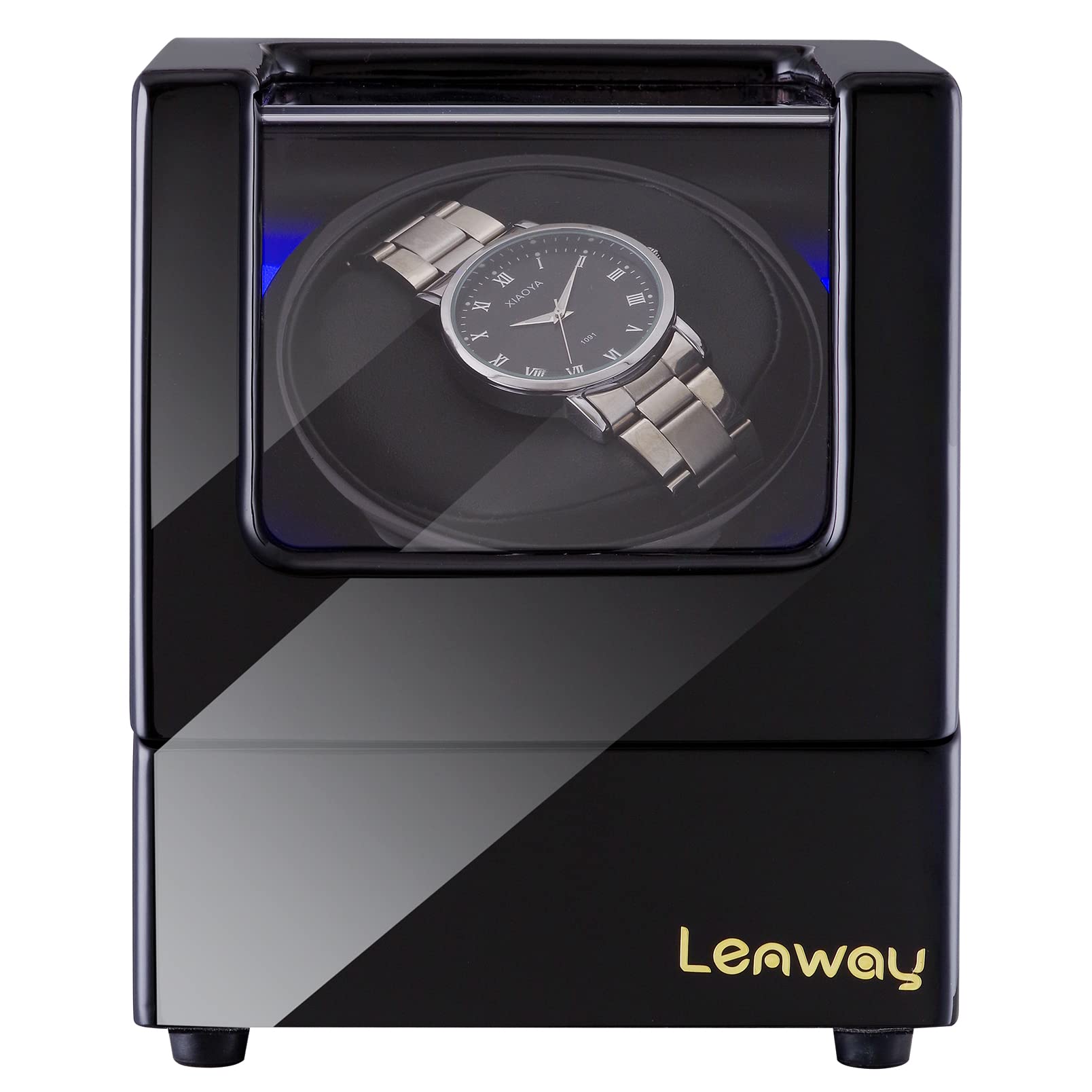 Super Quiet Automatic Watch Winder for Men & Women - Single Watch Rotator with LED Display | Perfect for Rolex, Omega & Luxury Watch Storage | Home, Office & Travel Use